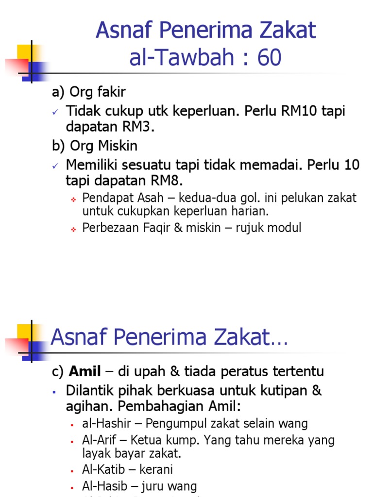 Asnaf Dan Agihan Zakat Pdf