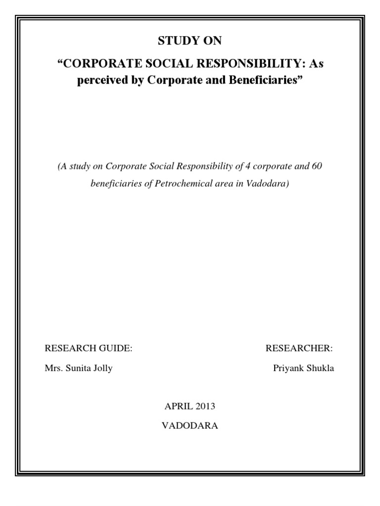 Phd thesis on corporate social responsibility