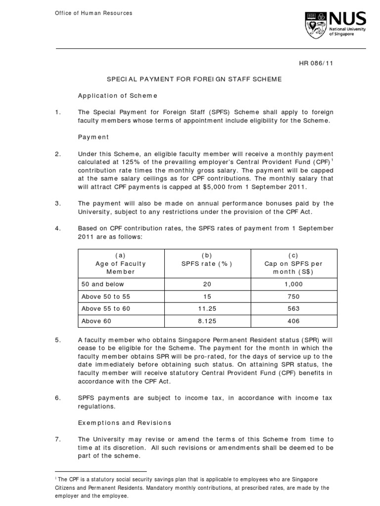 Special Payment For Foreign Staff Scheme Hr086 11