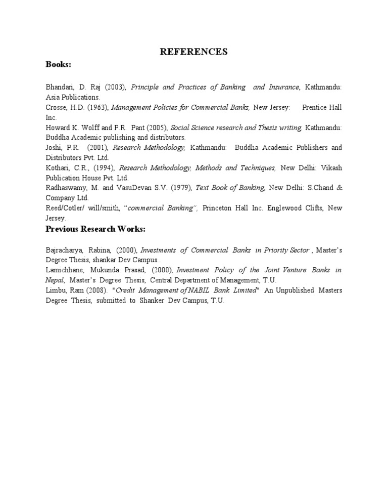 Banking and Research References List | PDF | Art