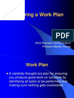 Preparing A Work Plan