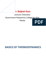 Basics of Thermodynamics