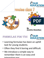 Class 7 Maths Formula