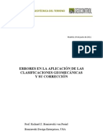 Bieniawski Errores en La Aplicacion de Las Clasificaciones Geomecanicas