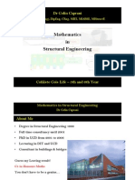 Mathematics in Structural Engineering, Course, DR - Colin Caprani