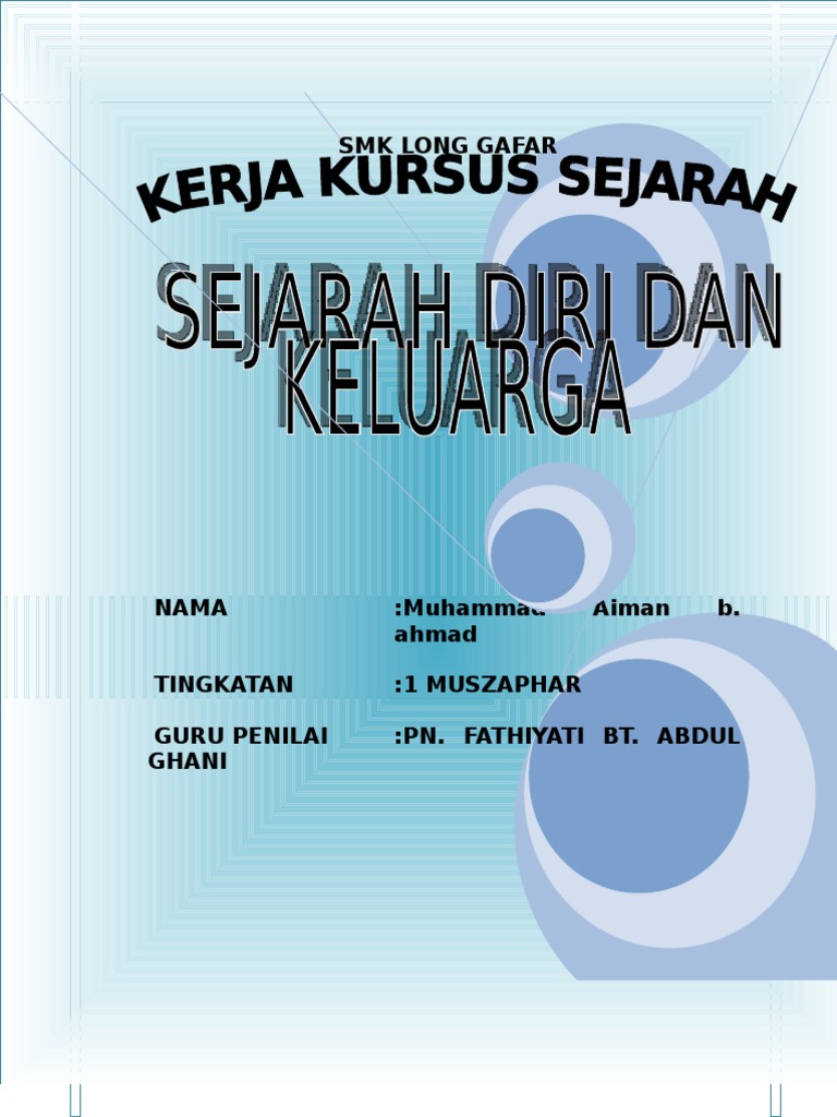 Kerja Kursus Sejarah Tingkatan 1