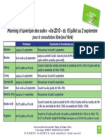 Fermetures Salles Été 2013 PDF