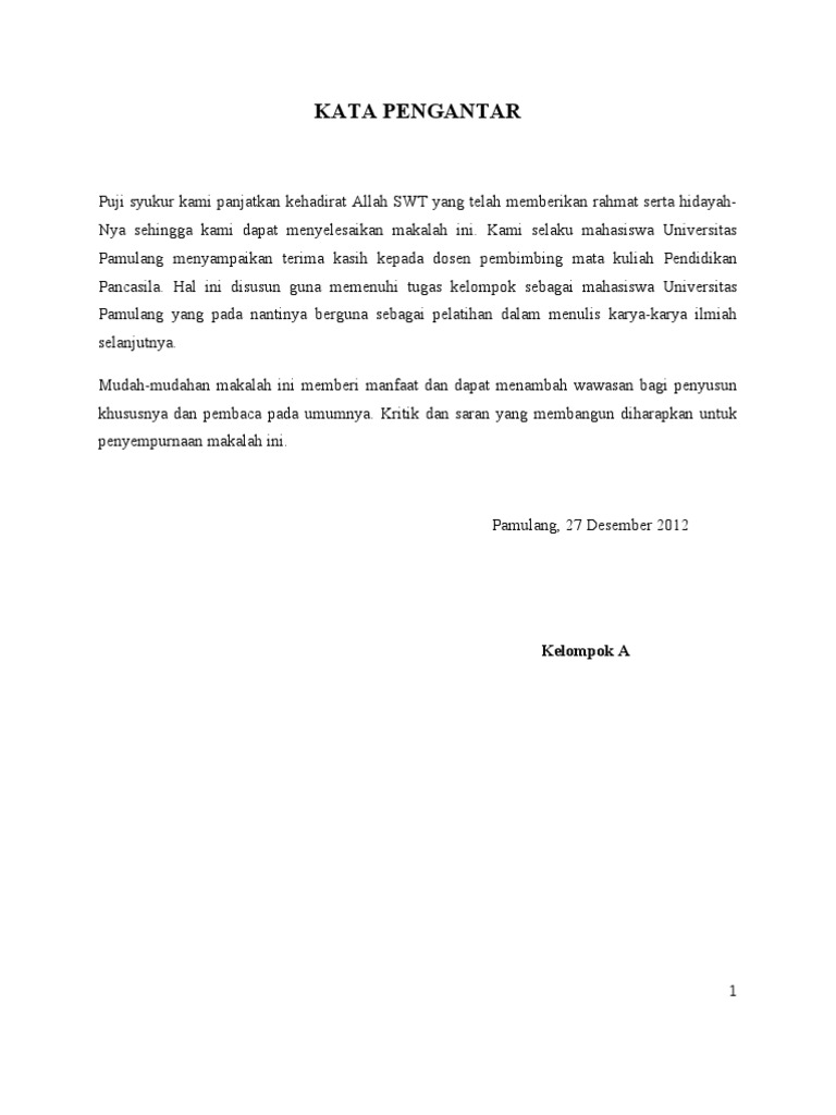 Makalah Pendidikan Pancasila Doc