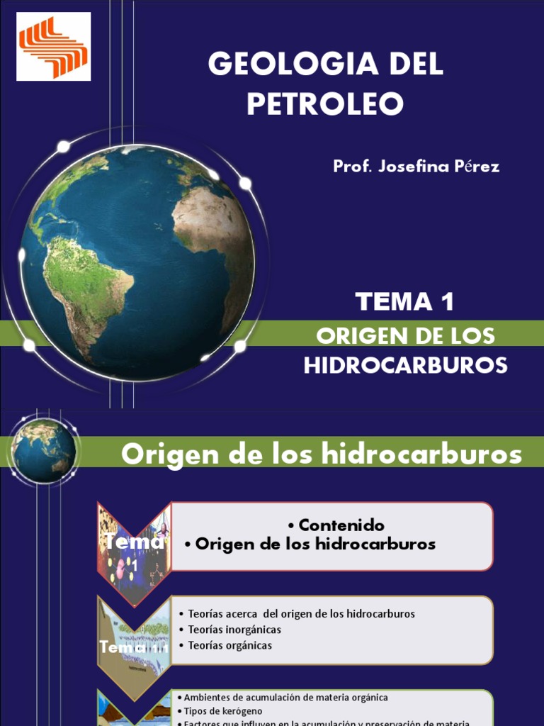 GEOLOGIA DEL PETROLEO. Origen de Los Hidrocarburos Defpptx