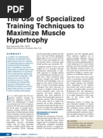 Use of Specialized Training Techniques