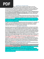 Outline For "Immigration and Citizenship Law"