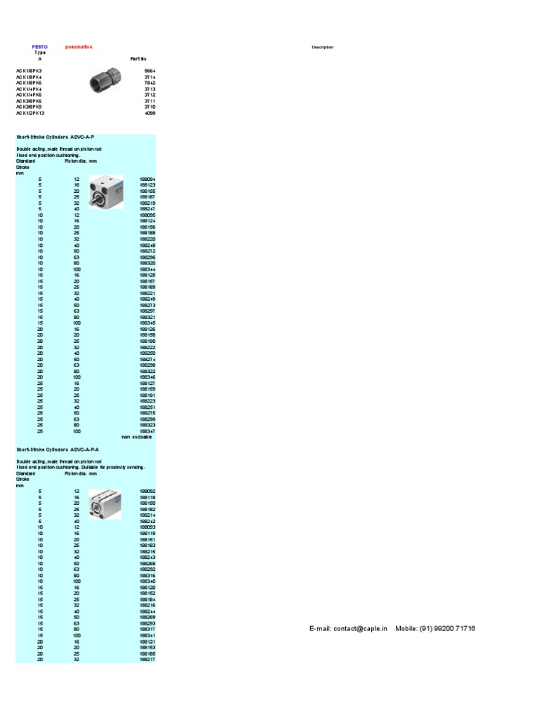 CATALOGO Festo Controls Reference List[1] Piston Valve