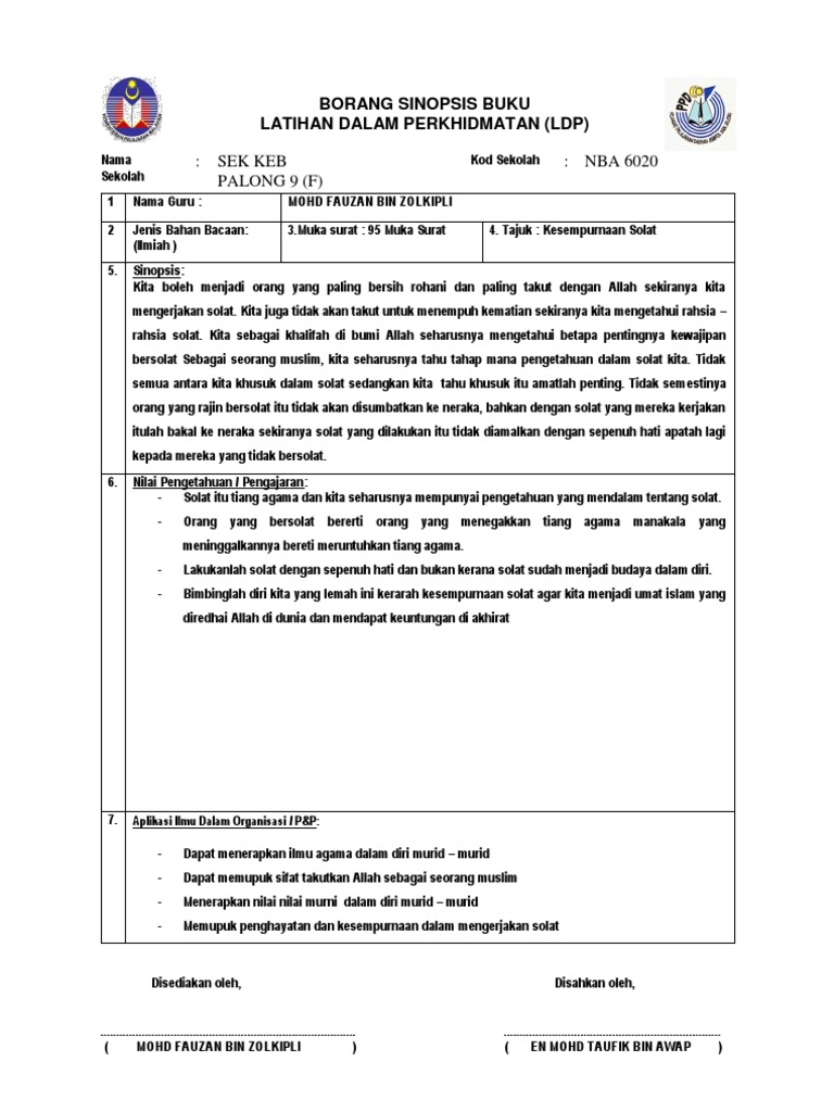 Borang Sinopsis Buk1