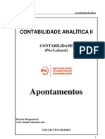 Sebenta Contabilidade Analitica II C PL 2011-2012