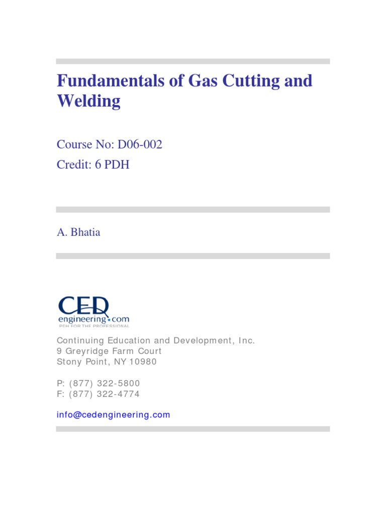 Gas Welding and Cutting Fundamentals | PDF | Welding | Construction