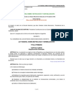 Ley Federal Sobre Metrologia y Normalizacion