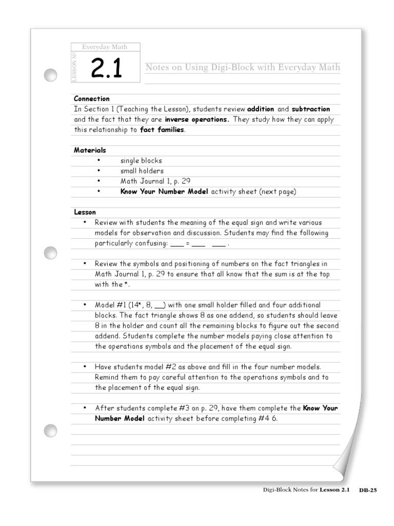 Know Your Number Model PDF Teaching Mathematics Science