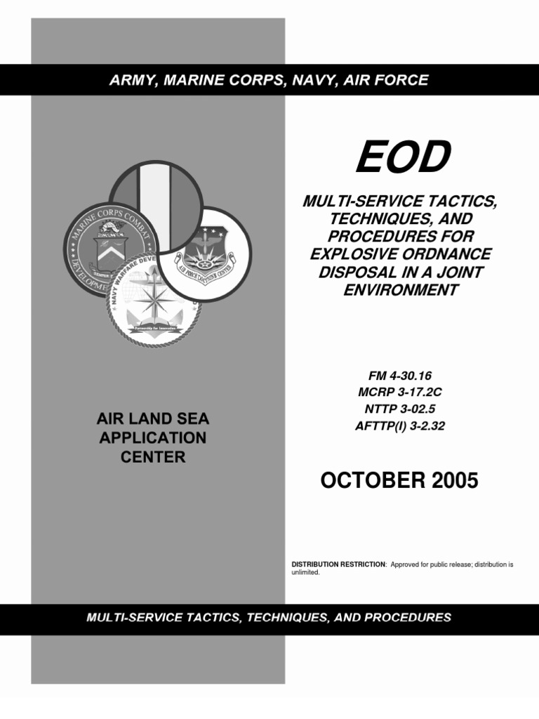 EOD Multi-Service Procedures Manual | PDF | Bomb Disposal | Cbrn Defense