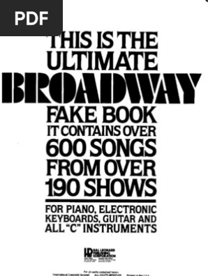 The Ultimate BROADWAY Fakebook | PDF