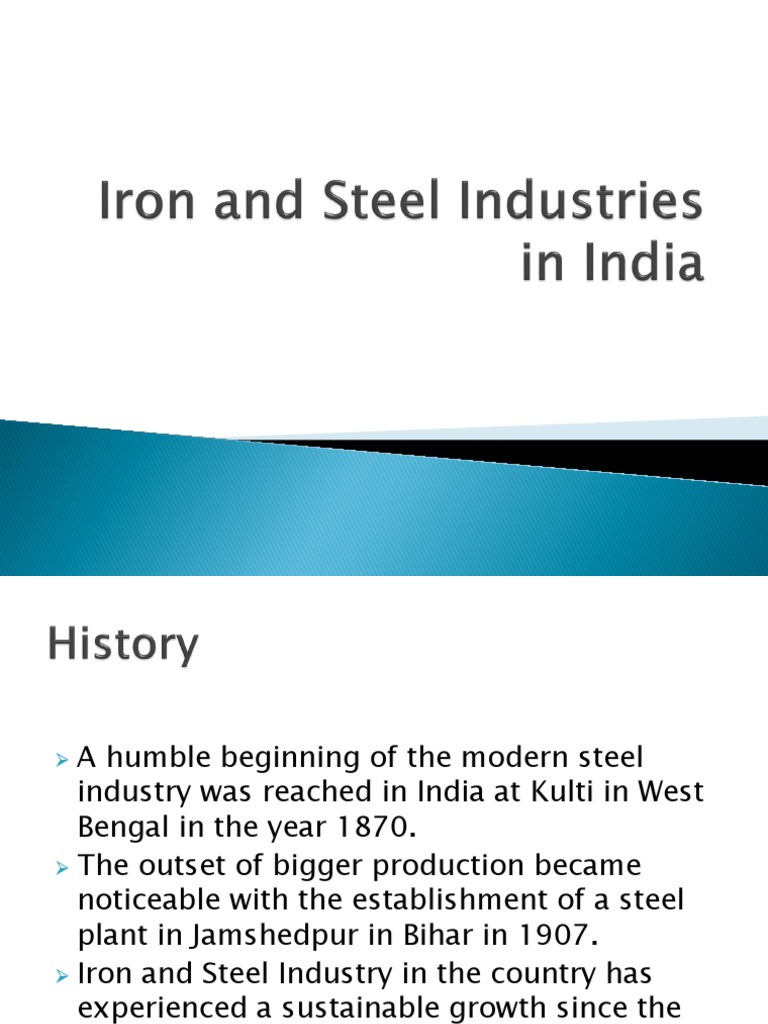 Overview of India's Iron and Steel Industry | PDF | Home & Garden ...