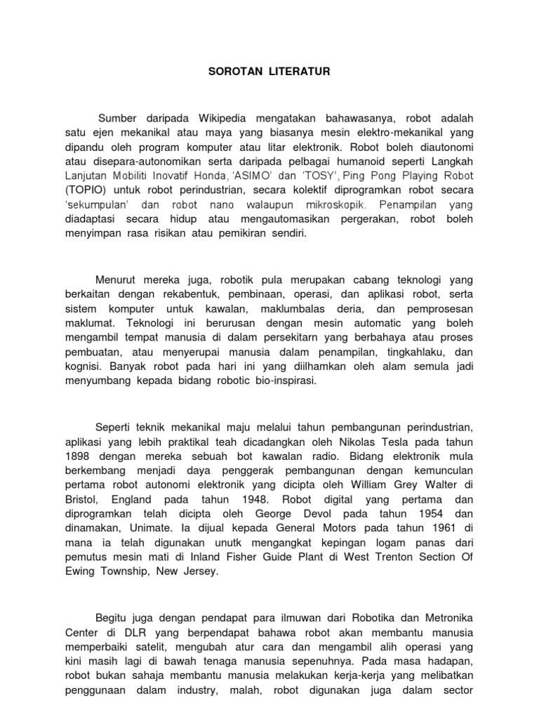 Contoh Sorotan Literatur | PDF