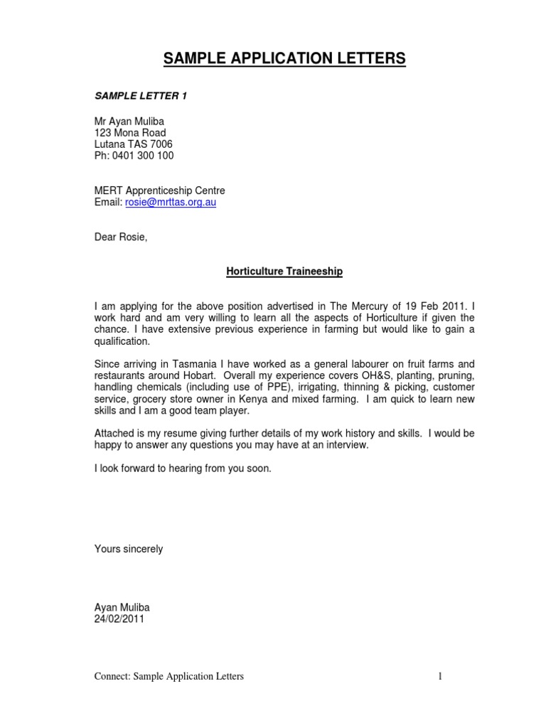 Cover letter for refugee organization picture