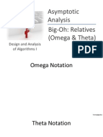 Asymptotic Analysis Big-Oh: Relatives (Omega & Theta) : Design and Analysis of Algorithms I