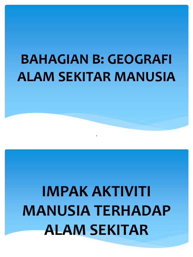Sistem Ekologi Impak Aktiviti Manusia Terhadap Alam Sekitarnya Pdf