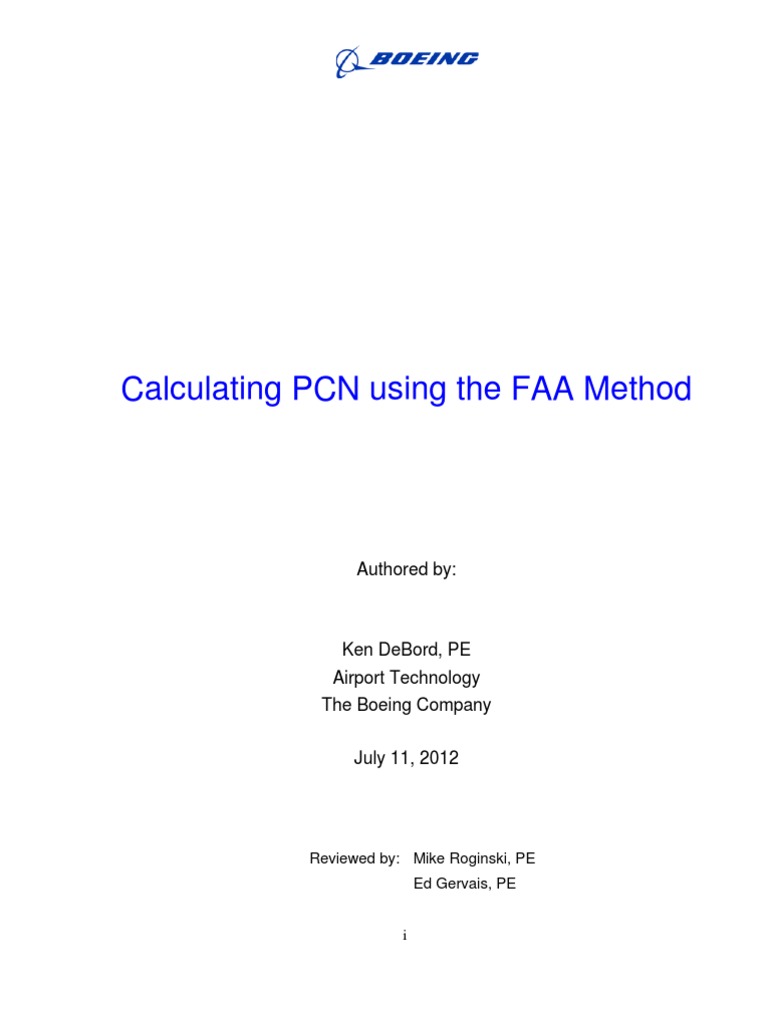 FAA Method for Calculating PCN | PDF | Runway | Road Surface