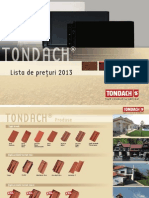 TONDACH Lista Preturi 2013