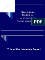 Student Name Student ID Degree Program Area of Specialization