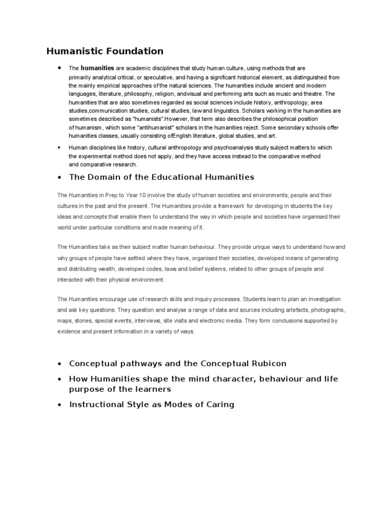 Understanding the Educational Humanities | PDF | Humanities | Anthropology