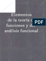 Elementos de La Teoria de Funciones y Analisis Funcional