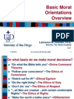 Basic Moral Orientations: University of San Diego