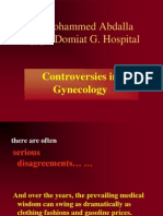 Controversies Gynecology