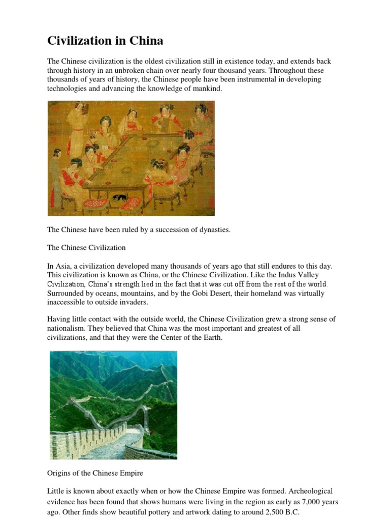Civilization in China1 | PDF