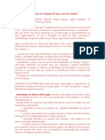 Pela Fidelidade Ao Espírito Do Vaticano II Rumo A Um Novo Concílio