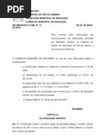 DeliberacaoCME15 - Abertura Educ Infantil