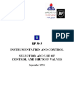 RP 30-3 Instrumentation and Controls