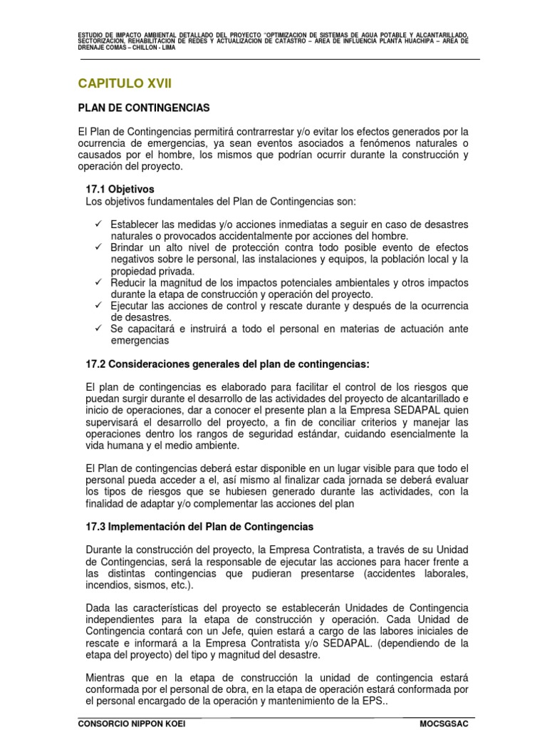 Plan de Contingencias | PDF