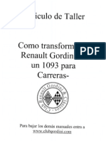 Como Trasformar El Renault Gordini en Un 1093 para Carreras