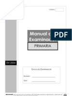Manual delExaminador Primaria Evaluación 2004