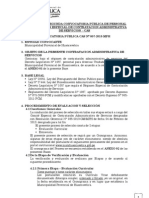 BASES CONVOCATORIA PÚBLICA CAS Nº 007-2013-MPH