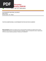 Política habitacional e legitimação política no Rio de Janeiro