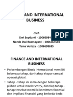 Finance and International Business