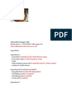 Chocolate Orange Cake: My Modifications and Notes Are in Red