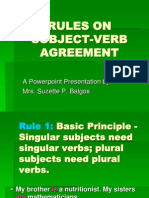 RULES on Subject-Verb Agreement