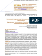 comunicacion organizacional matrices teóricas  y enfoques