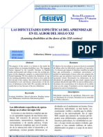 Las Dificultades Específicas Del Aprendizaje en El Albor Del Siglo Xxi.