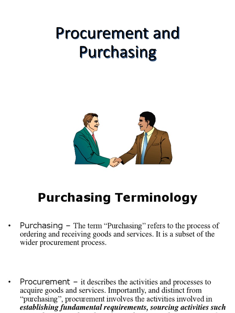 Understanding Procurement and Purchasing | PDF | Supply Chain | Procurement